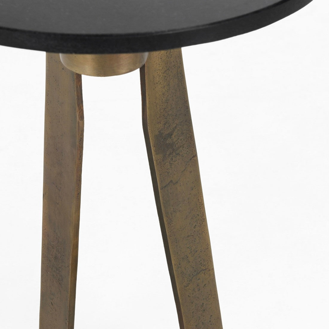 Leyton Black Marble Small Accent Table