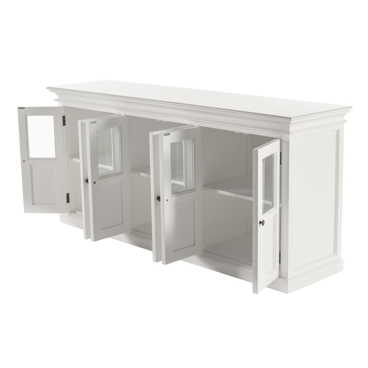 French Coastal Buffet with 6 Glass Doors 79"