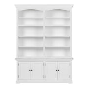 French Cottage Double-Bay Hutch Unit 65"