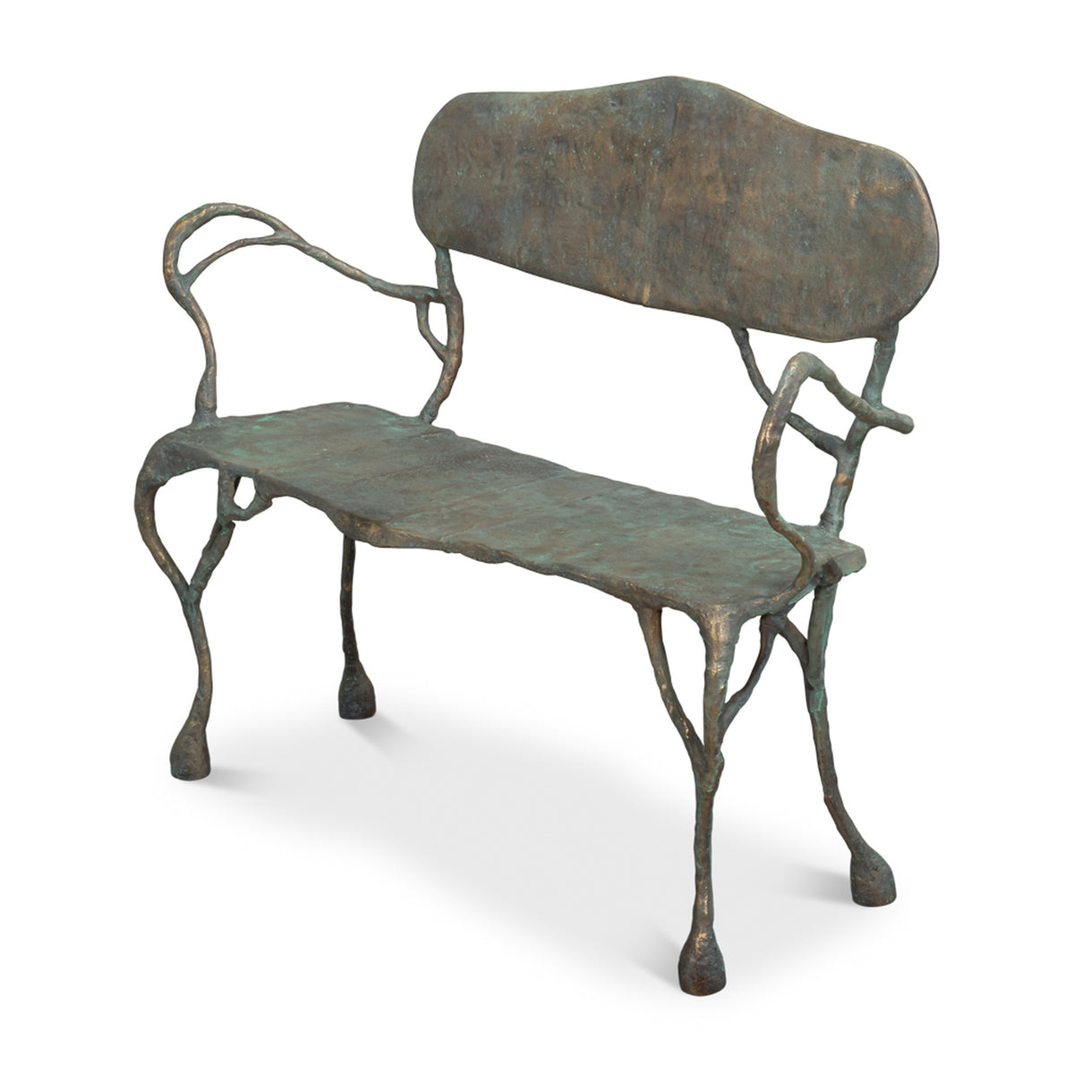 Verdigris Metal Bench by Sarreid Ltd