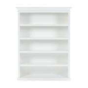 French Coastal Bookcase with 5 Shelves 59"
