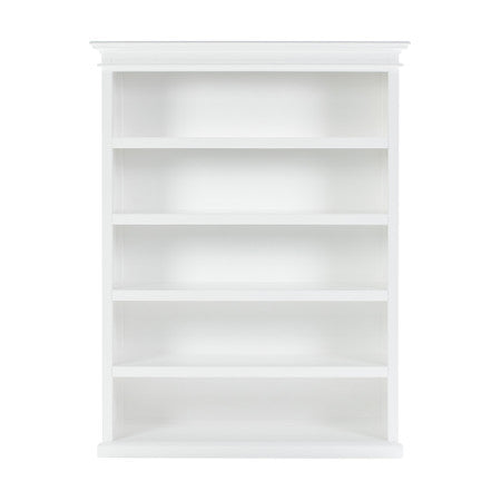 French Coastal Bookcase with 5 Shelves 59"