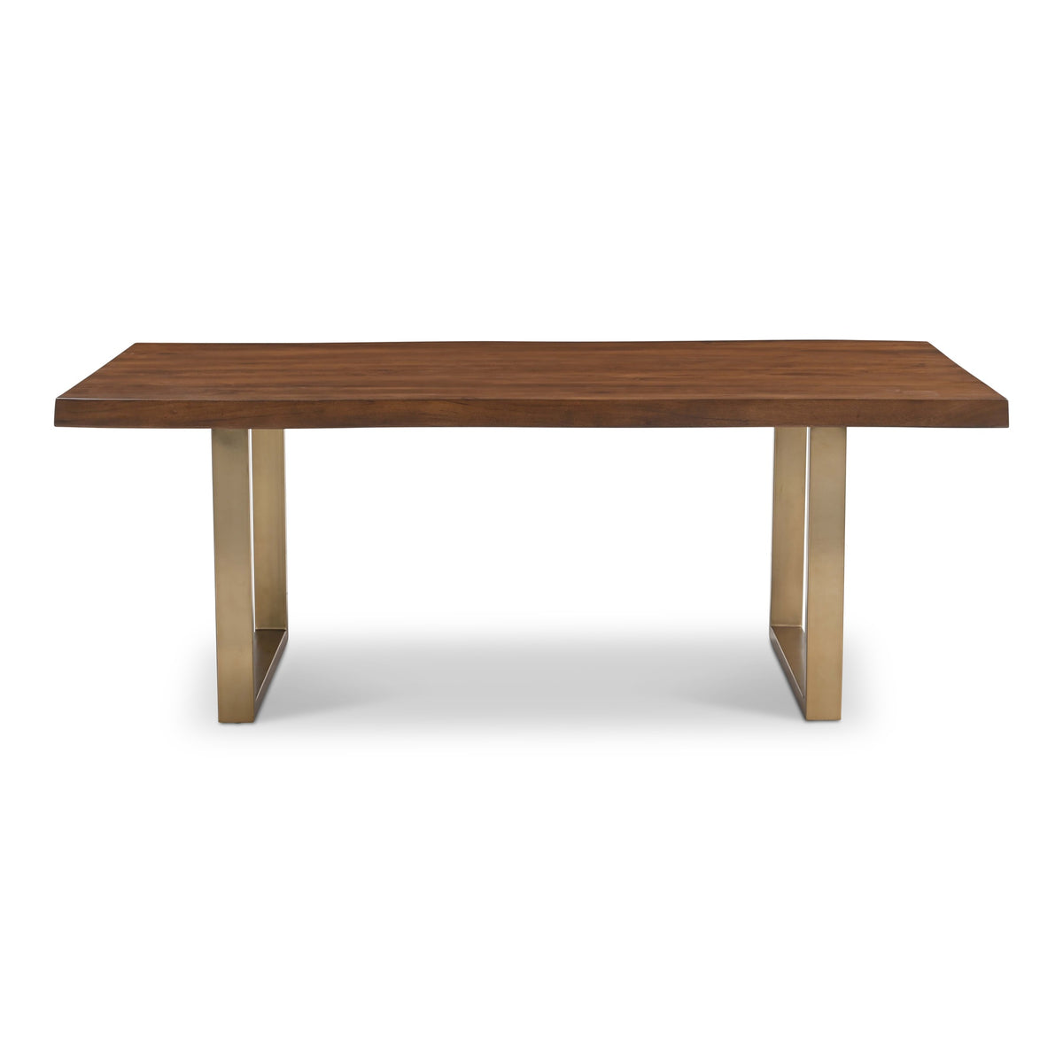 Brooks Dining Table U Base 40" x 79" Americano Top - Brass Base by Urbia - product view