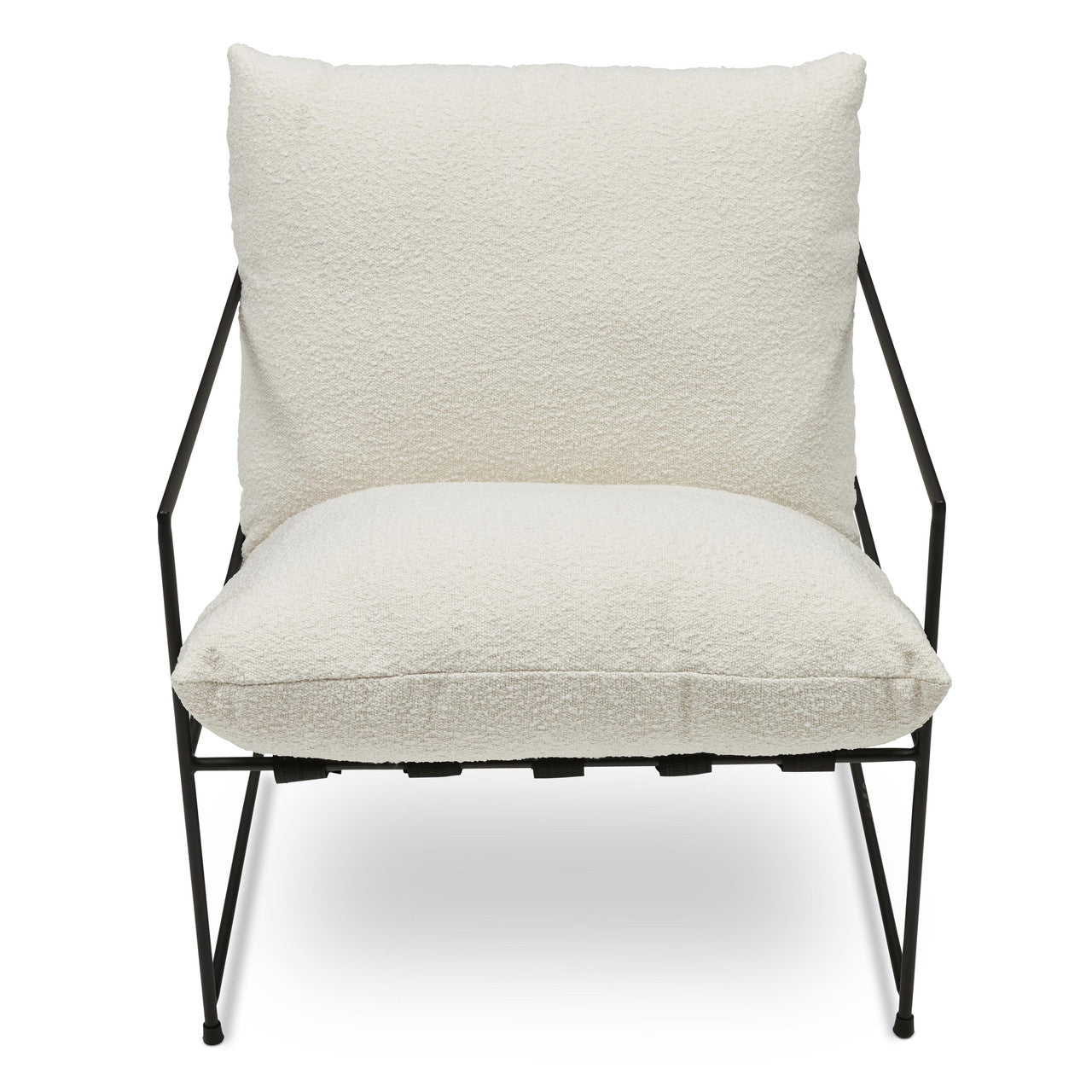 Metro - Trent Accent Chair - White Bouclé Upholstery
