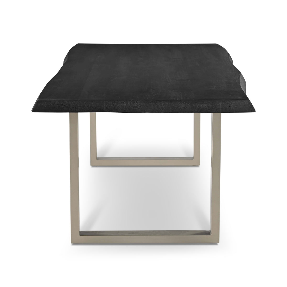 Brooks Dining Table U Base 40" x 92" Ebonized Top - Pewter Base by Urbia - detail 3