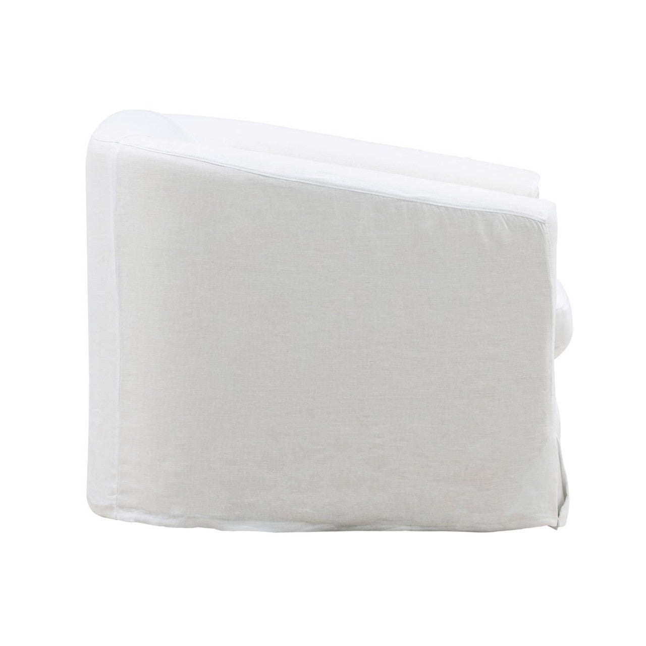 Florence Sienna Linen Slipcovered Curved Back Chair 39"