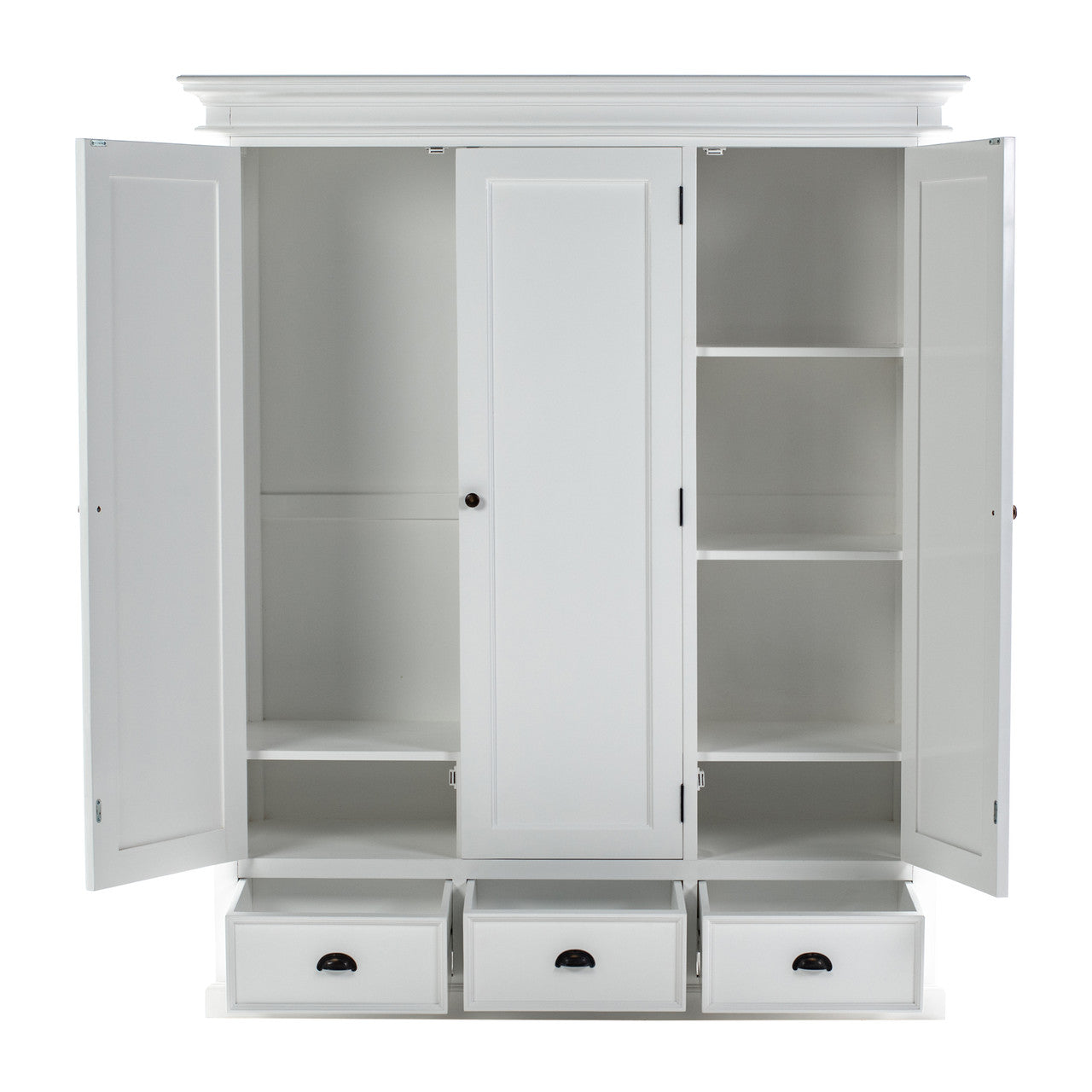 Modern Farmhouse Wardrobe with 3 Doors 62"
