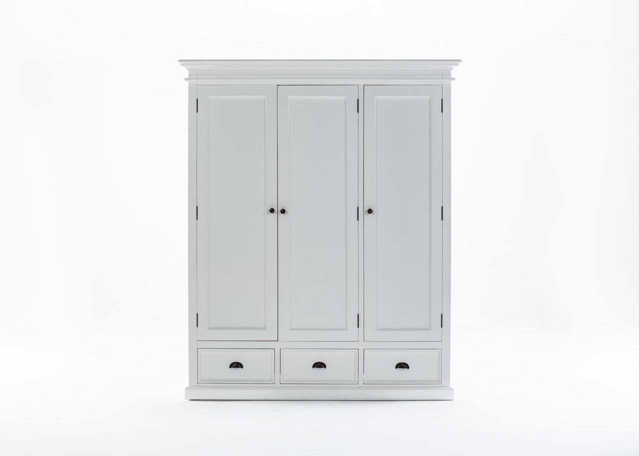 Modern Farmhouse Wardrobe with 3 Doors 62"
