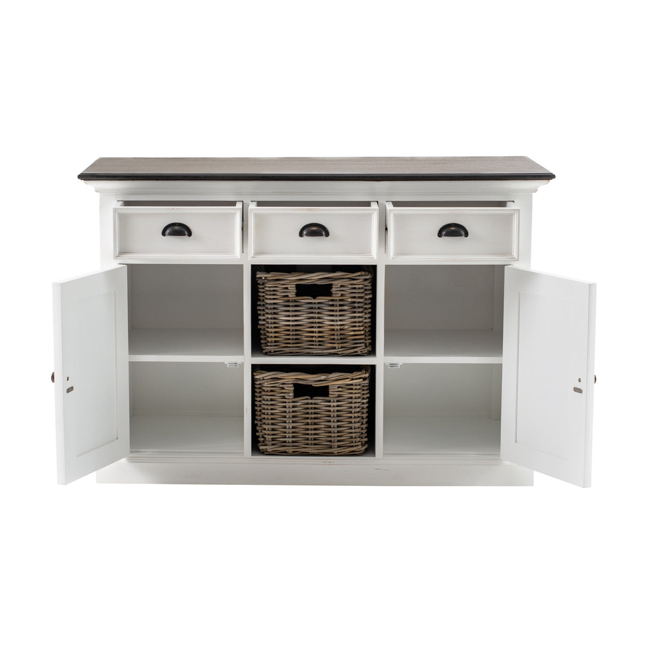 Modern Farmhouse Buffet with 2 Baskets - ZNS-B129TWD