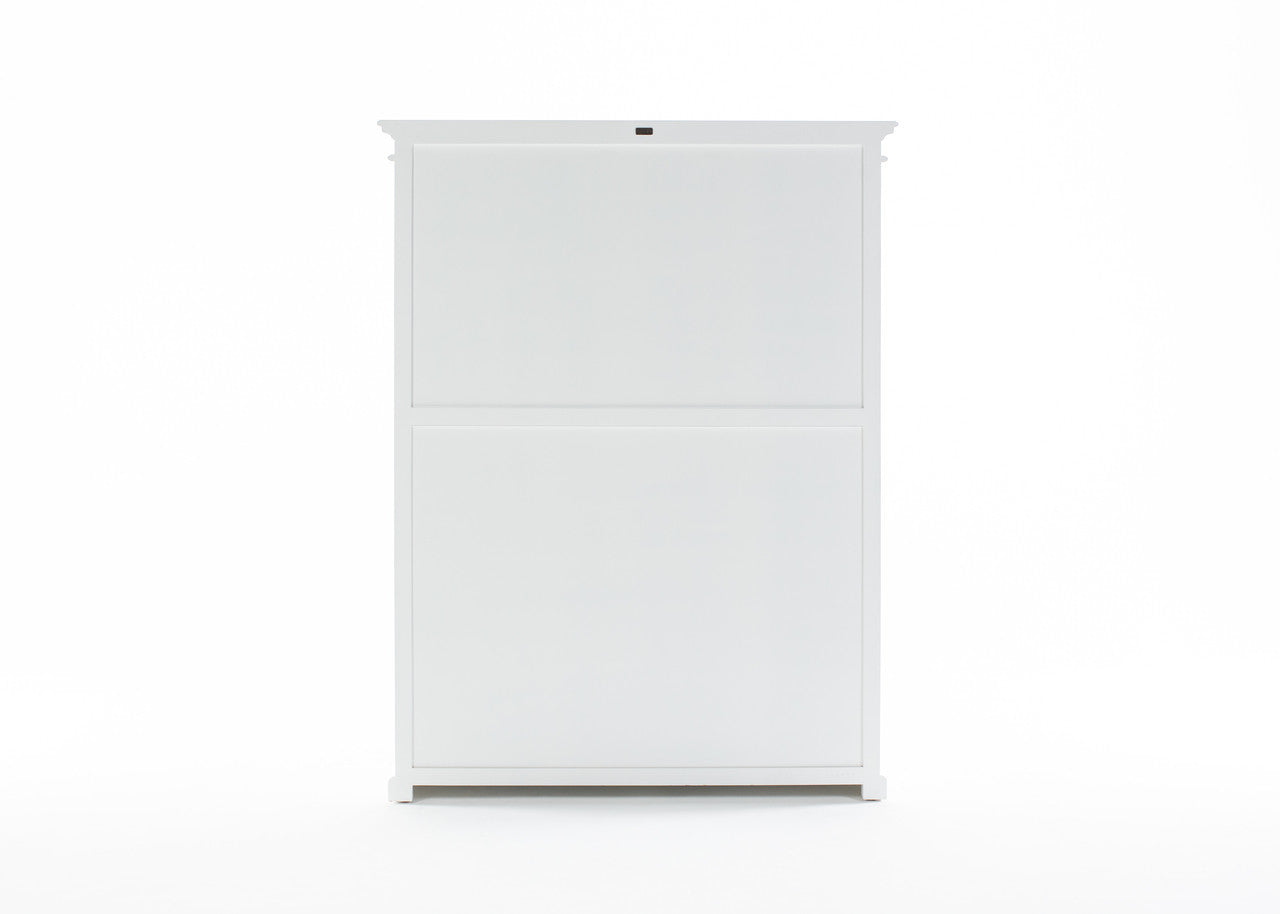 French Coastal Bookcase with 5 Shelves 59"