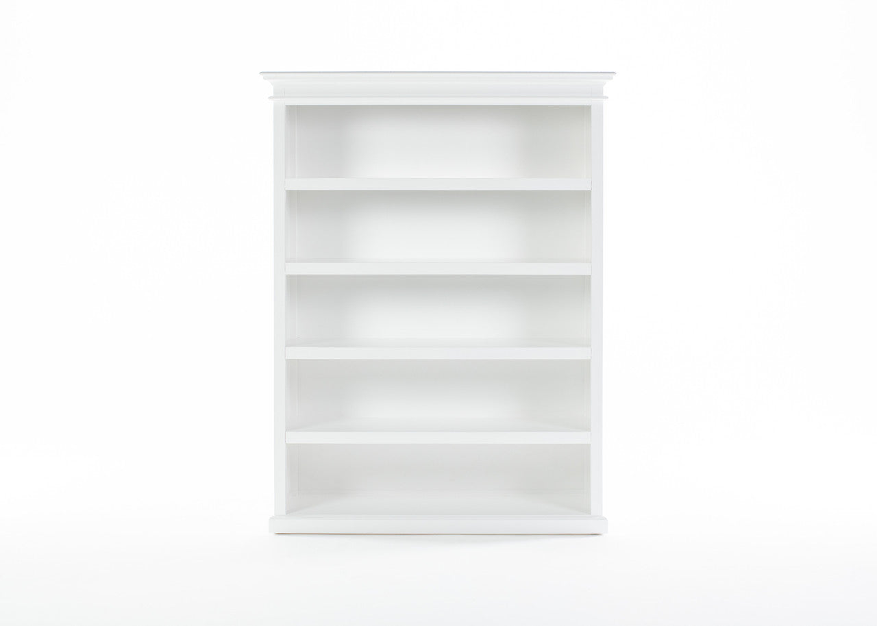 French Coastal Bookcase with 5 Shelves 59"