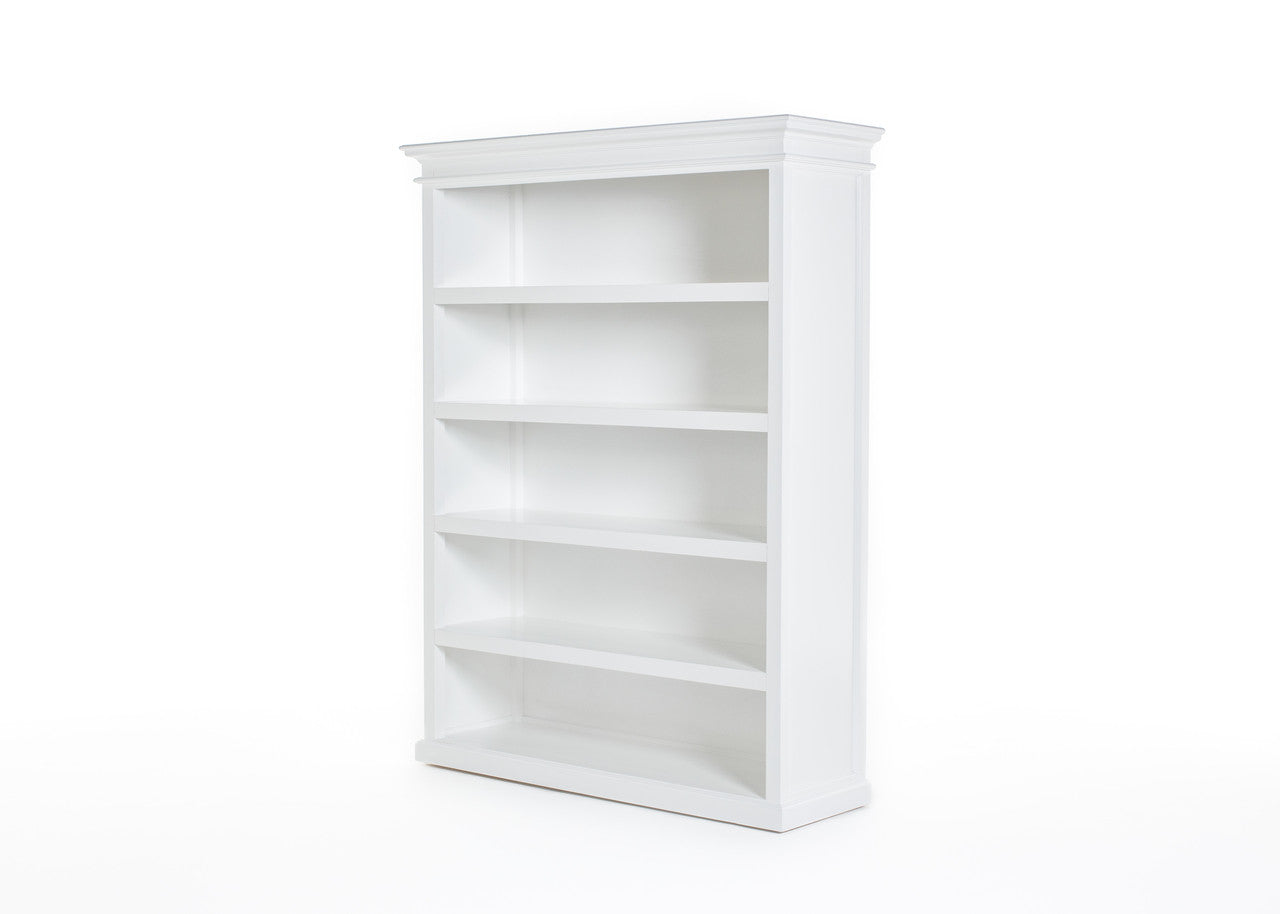 French Coastal Bookcase with 5 Shelves 59"