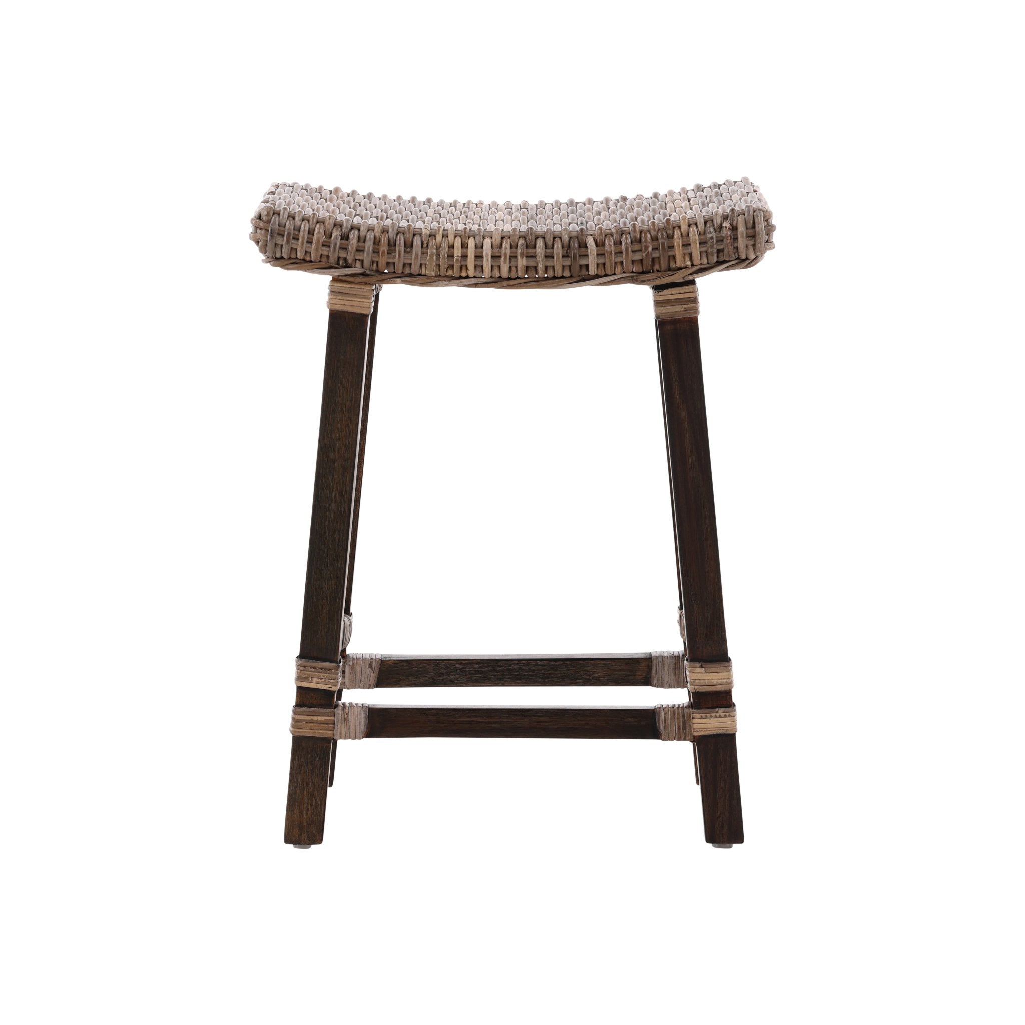 Country Woven Kubu Counter Stool - 18.5' detail view by Furniture Classics at ZIN Home