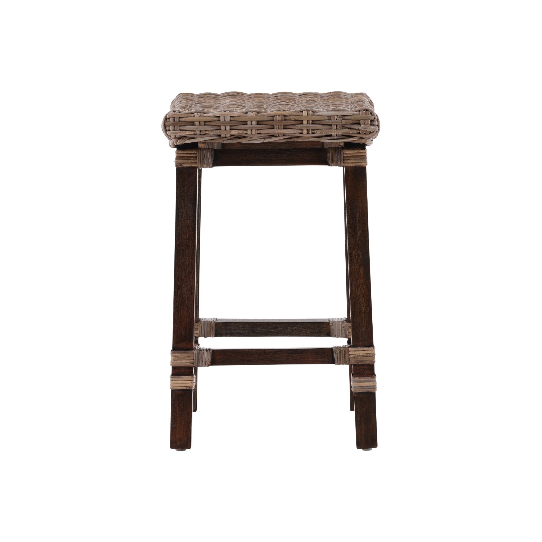 Country Woven Kubu Counter Stool - 18.5' detail view by Furniture Classics at ZIN Home