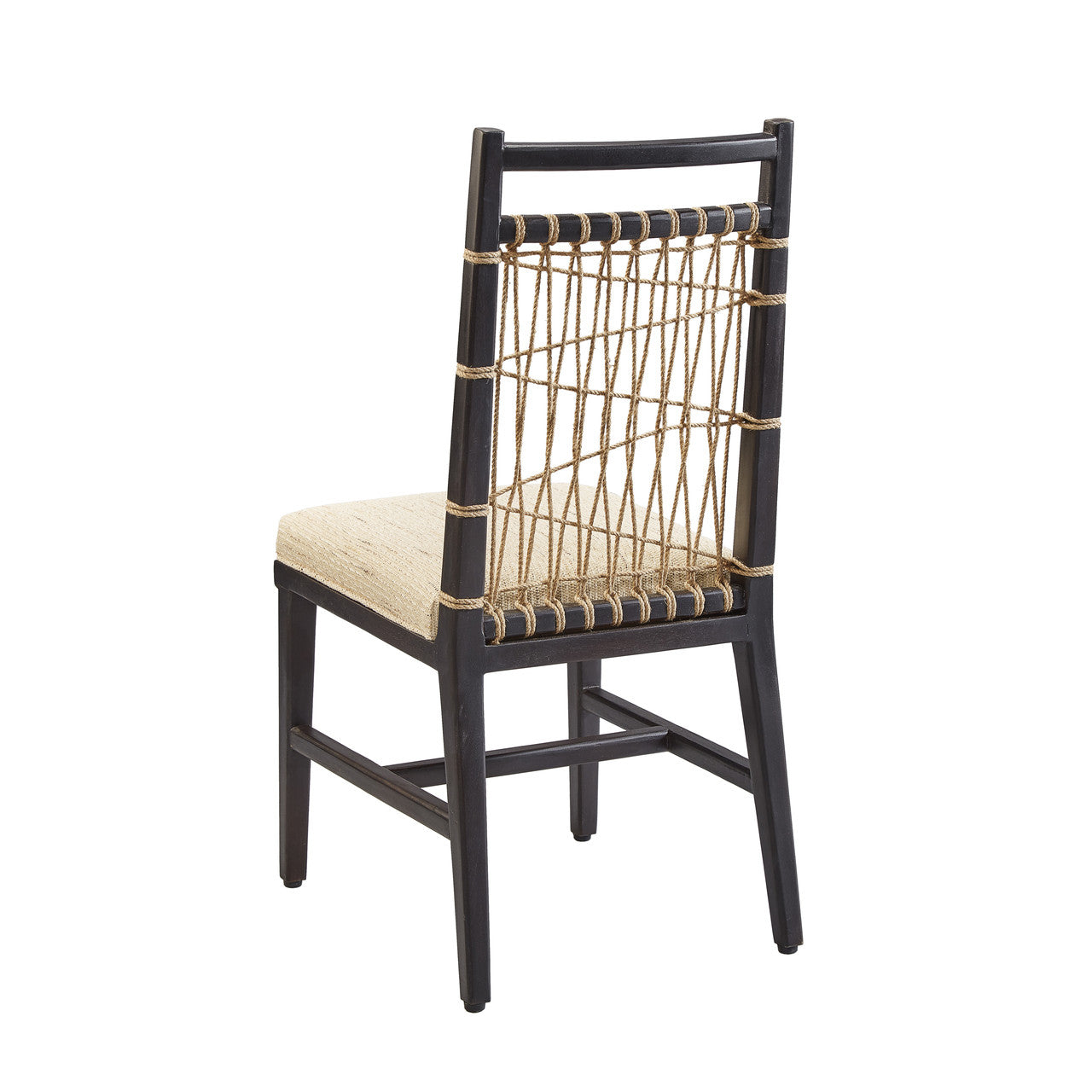 Qingdao Harbor Handwoven Rope Back String Side Chair