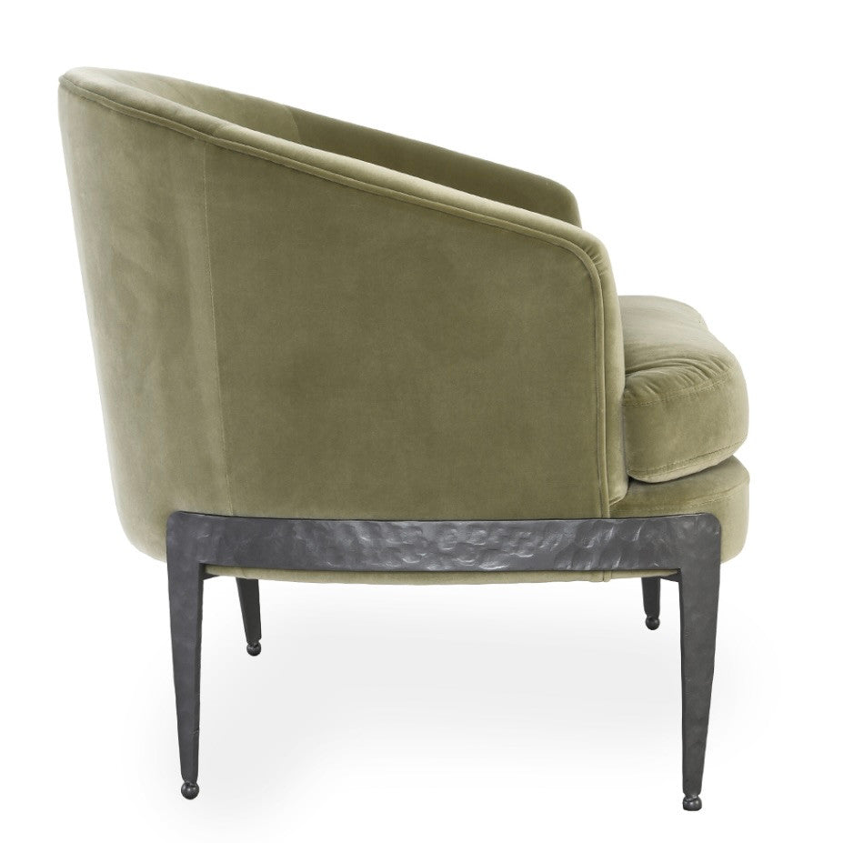 Aurelia Olive Green Velvet Accent Chair 