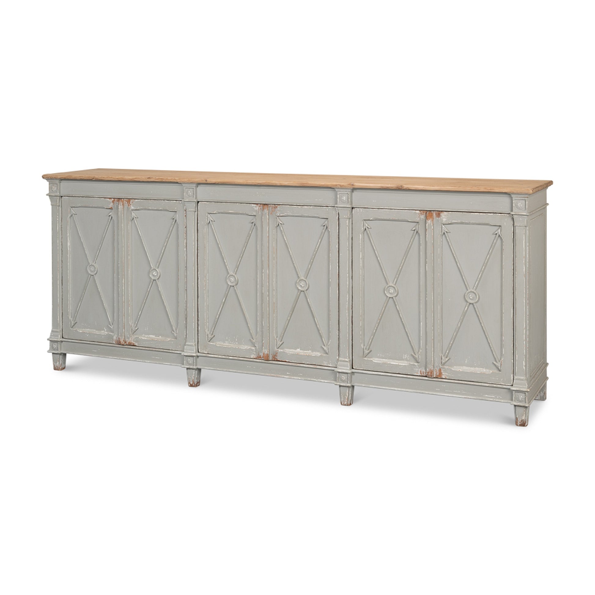Marksman Sideboard,Antique Muted Grey by Sarreid Ltd