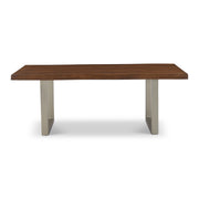 Brooks Dining Table U Base 40" x 79" Americano Top - Pewter Base by Urbia - product view