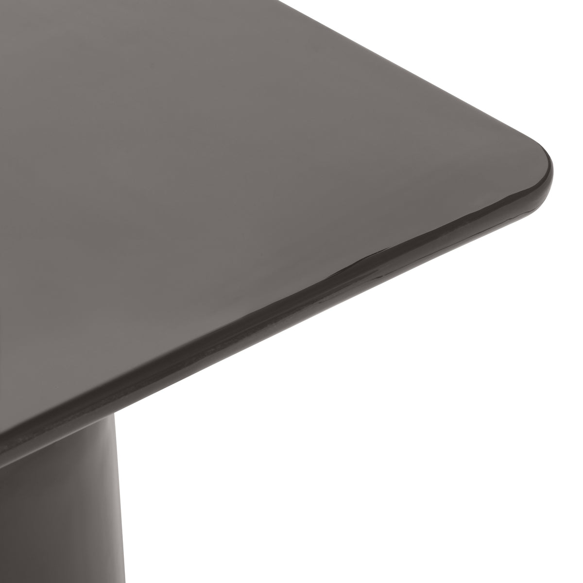 Alessia Tall Enamel Coffee Table Deep Umber Brown, 16.5" by Urbia - detail 4