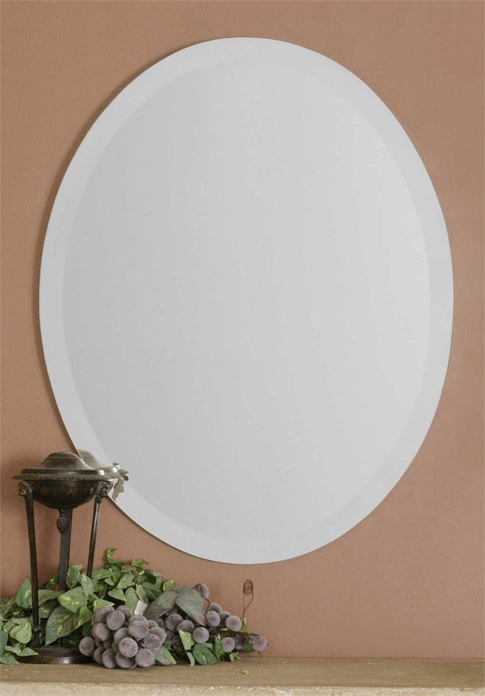 Uttermost Frameless Large Oval Mirror