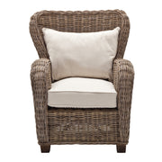Coastal Wicker Queen Chair 34"
