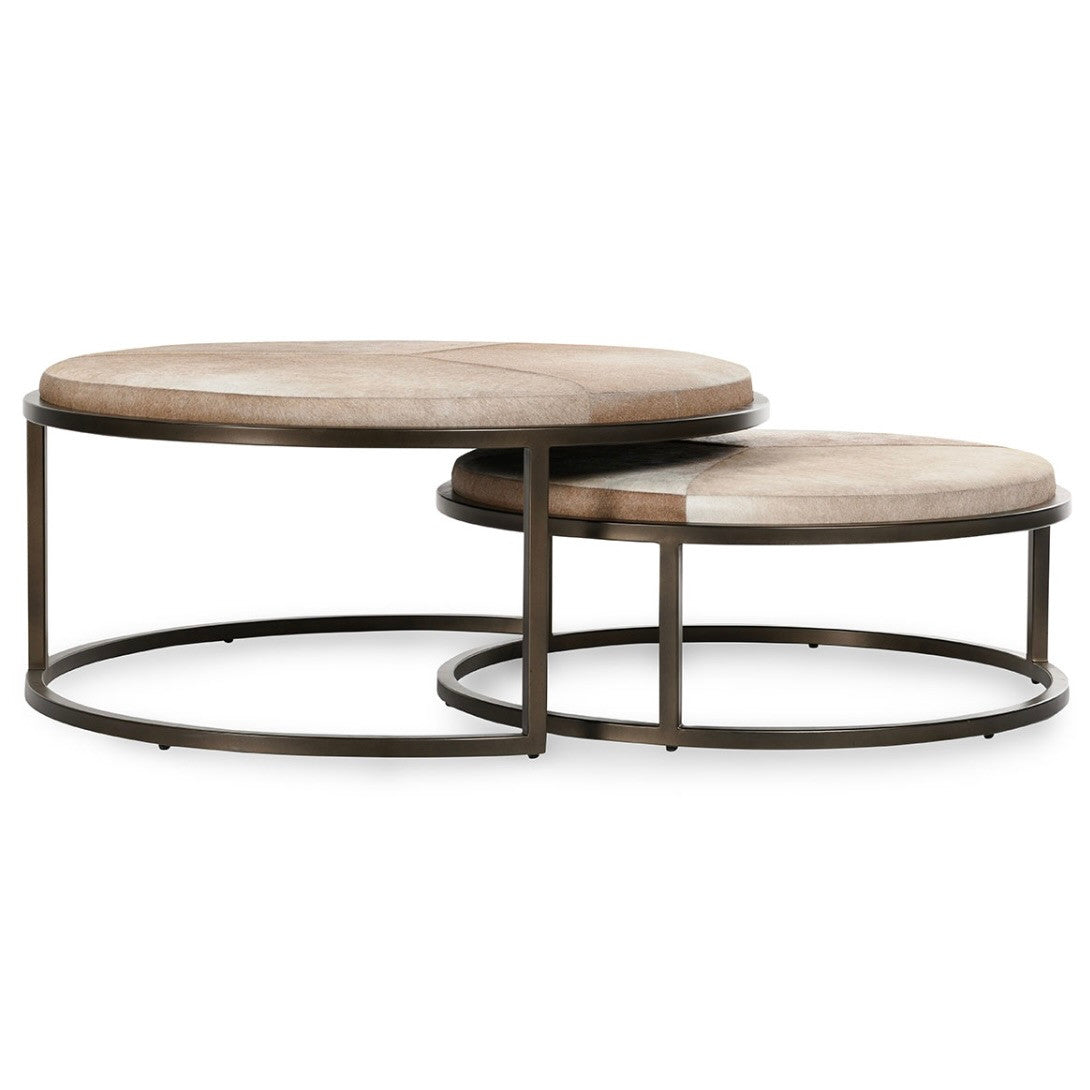 Hayward Blonde Hide Set of 2 Nesting Coffee Tables