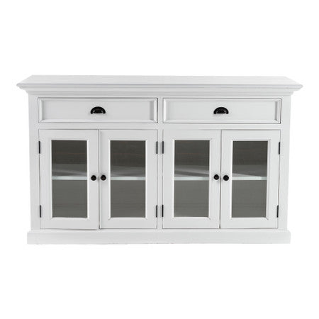 French Coastal Classic Buffet with Glass Doors  57"