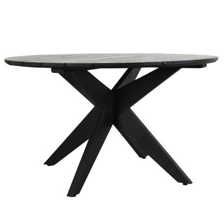 Alameda Outdoor Round Dining Table in Black 53"