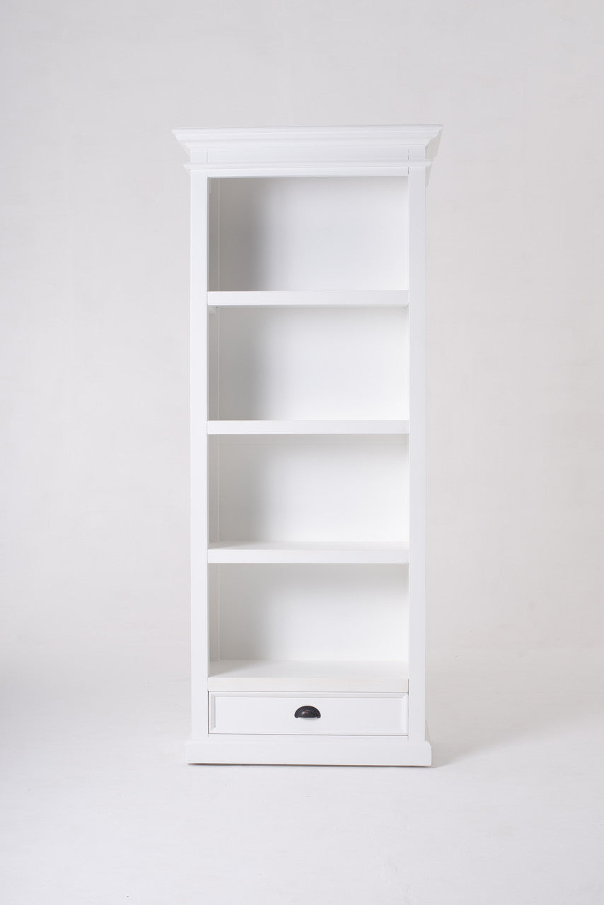 French Coastal Bookcase with 1 Drawer 32"