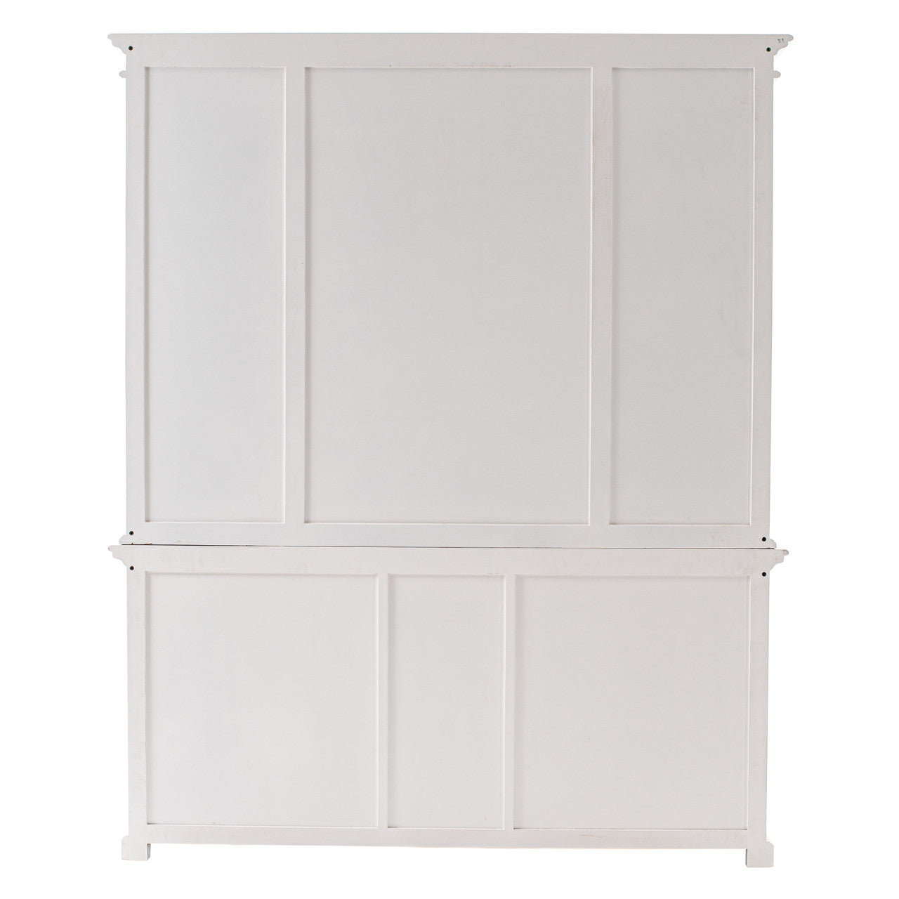 French Coastal Kitchen Hutch Cabinet with 5 Doors 3 Drawers 71"