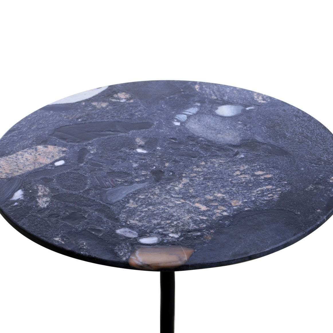 Sperre 18" Round Accent Table with Norigo Marble