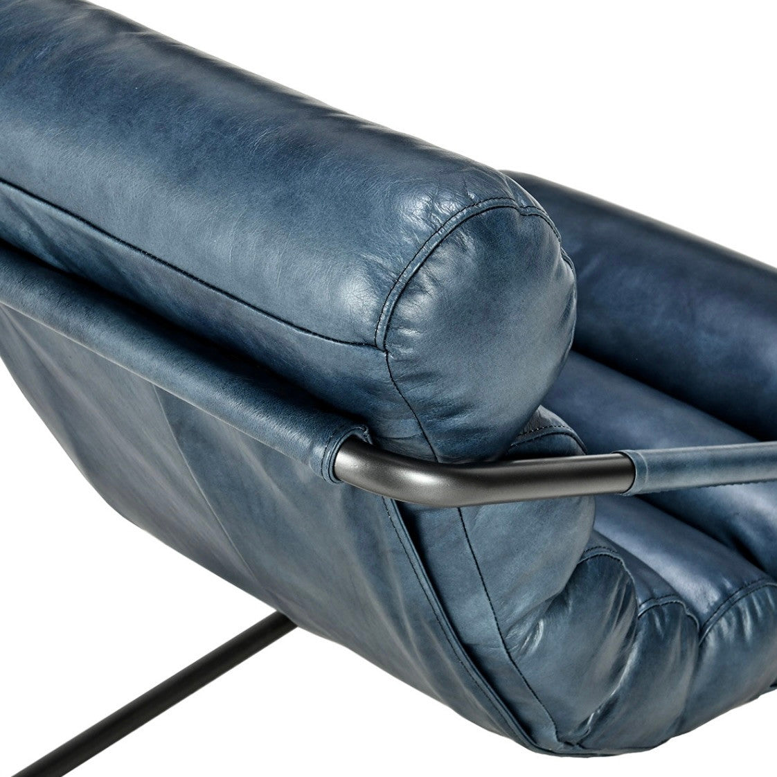 Jackson Retro Blue Leather Accent Chair