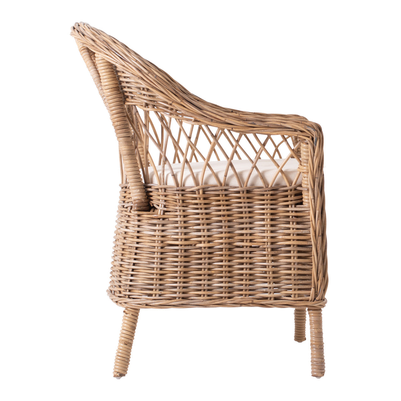 Coastal Wicker Monarch Chair (Set of 2) 27"