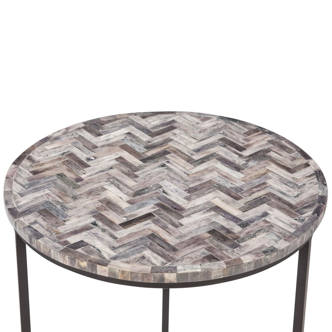 Calico 20" Nesting Tables in Chevron Pattern, Set 2