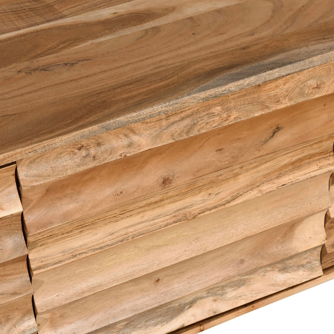 Catania Media Cabinet Natural Acacia 59"