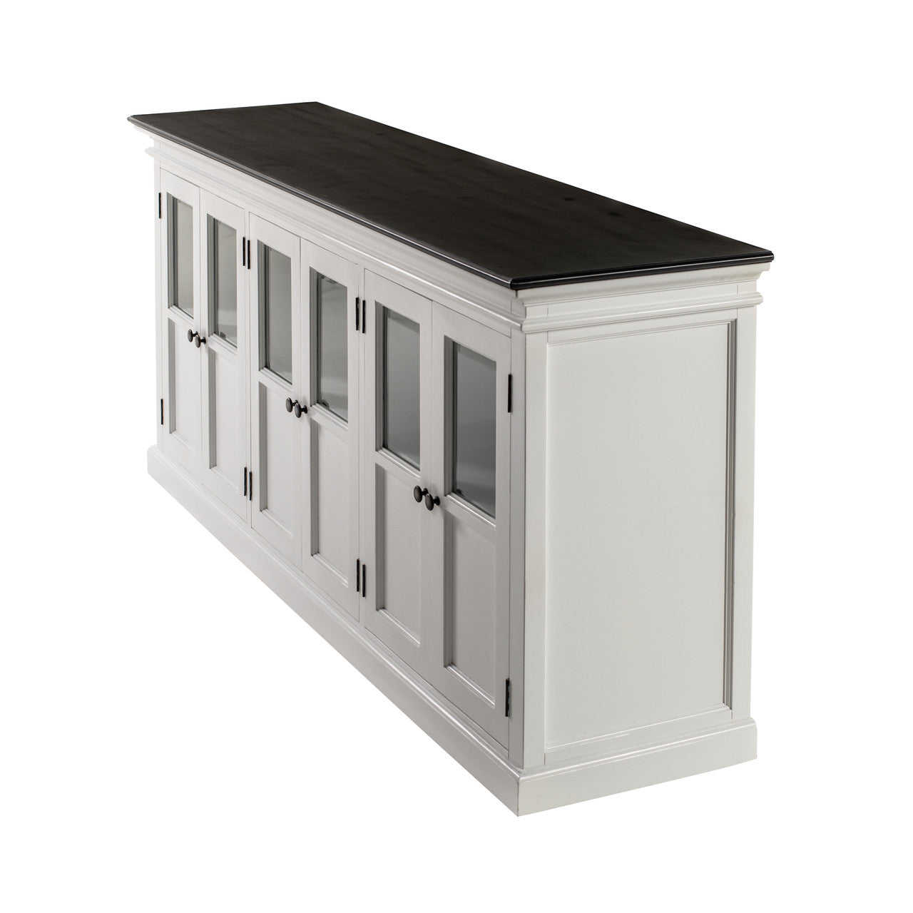 Modern Farmhouse Buffet with 6 Glass Doors 79"
