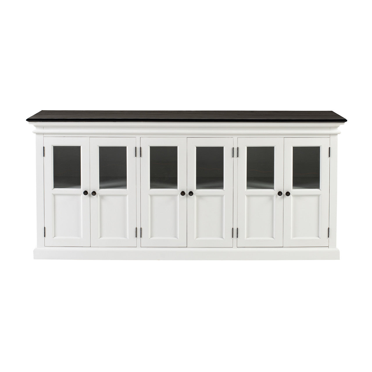 Modern Farmhouse Buffet with 6 Glass Doors 79"