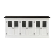 Modern Farmhouse Buffet with 6 Glass Doors 79"