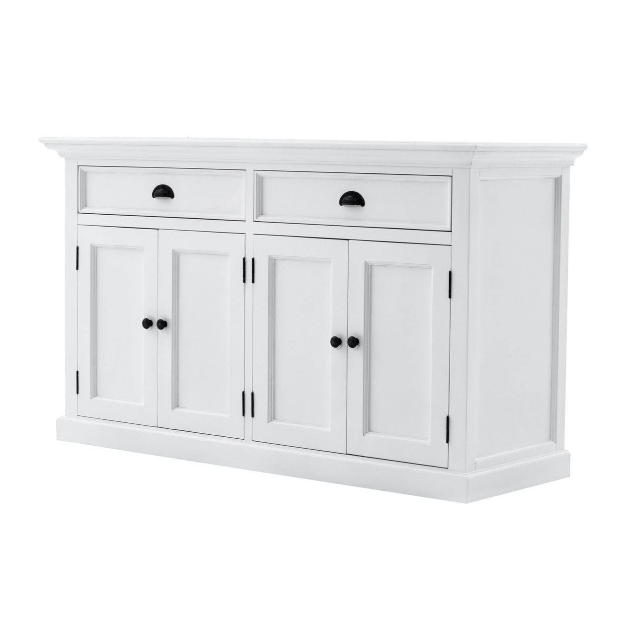 French Coastal Buffet Hutch Unit with 6 Shelves 57"