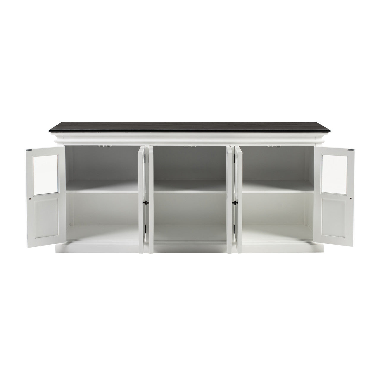 Modern Farmhouse Buffet with 6 Glass Doors 79"