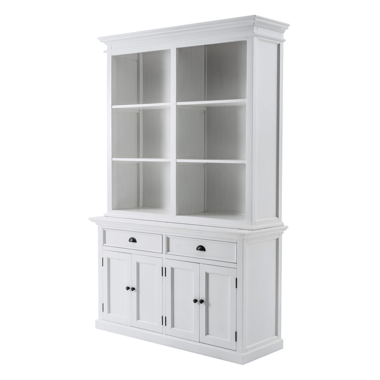 French Coastal Buffet Hutch Unit with 6 Shelves 57"