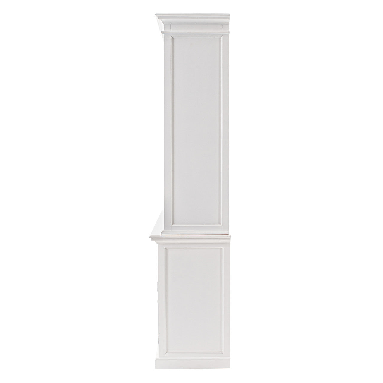 French Coastal Kitchen Hutch Cabinet with 5 Doors 3 Drawers 71"