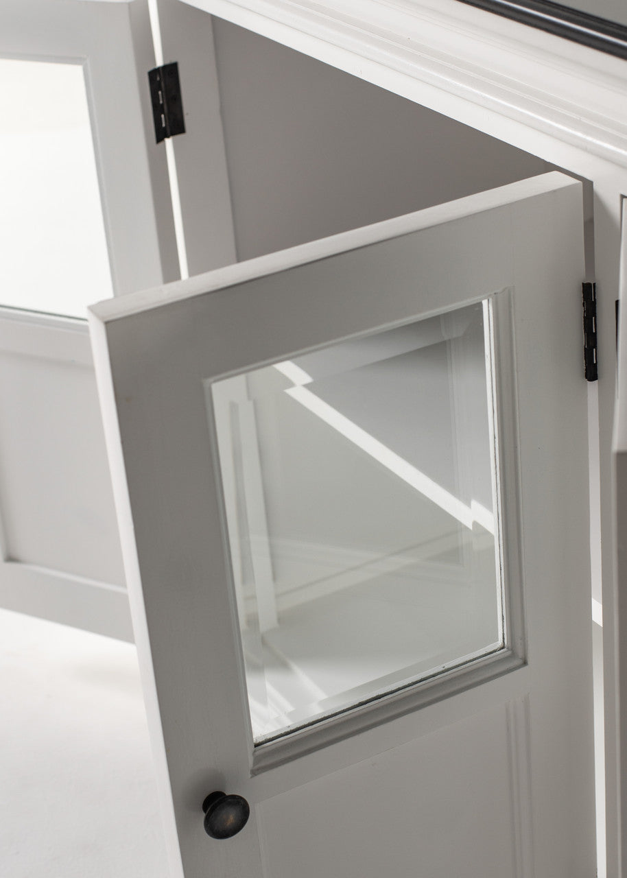 Modern Farmhouse Buffet with 4 Glass Doors 57"