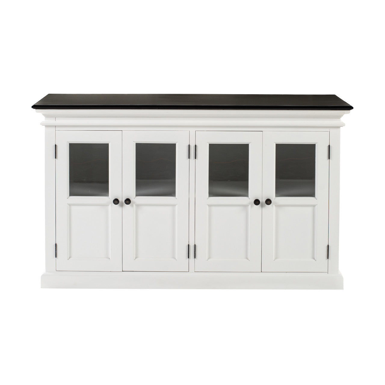 Modern Farmhouse Buffet with 4 Glass Doors 57"