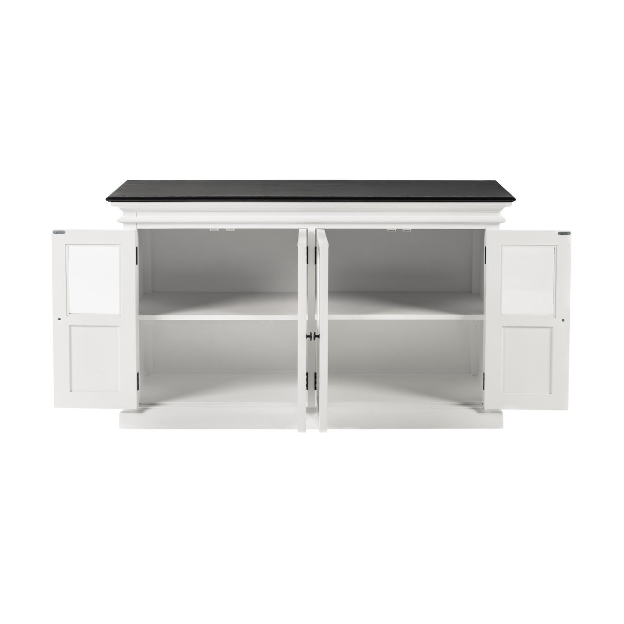 Modern Farmhouse Buffet with 4 Glass Doors 57"