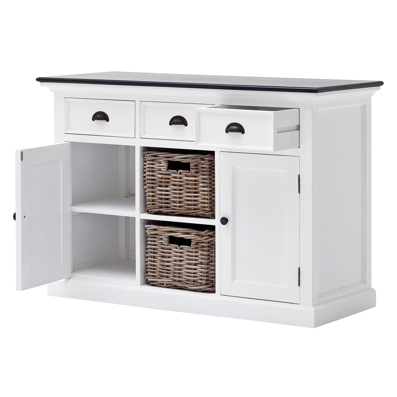 Modern Farmhouse Buffet with 2 Baskets - ZNS-B129CT