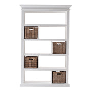 French Coastal Room Divider with Basket Set 47"