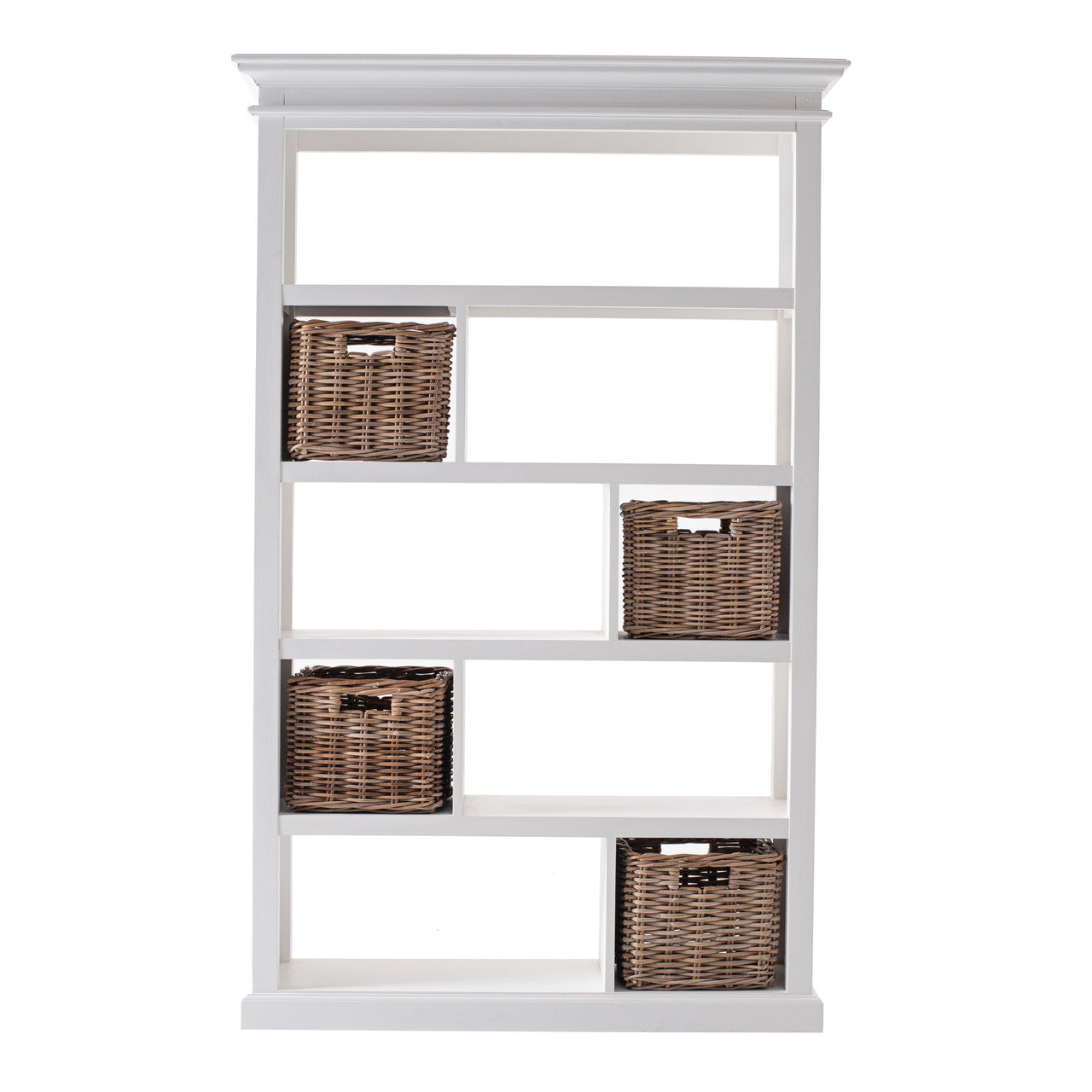 French Coastal Room Divider with Basket Set 47"
