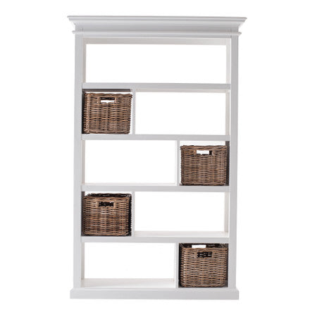 French Coastal Room Divider with Basket Set 47"