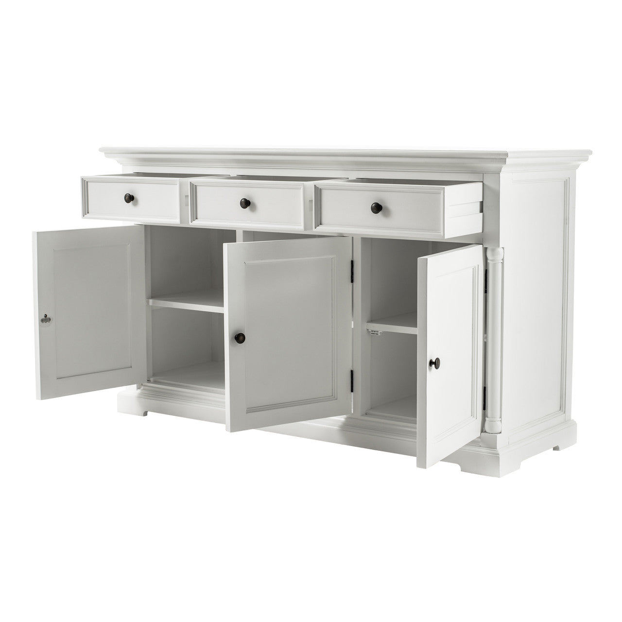 French Cottage Classic Sideboard with 3 doors 57"